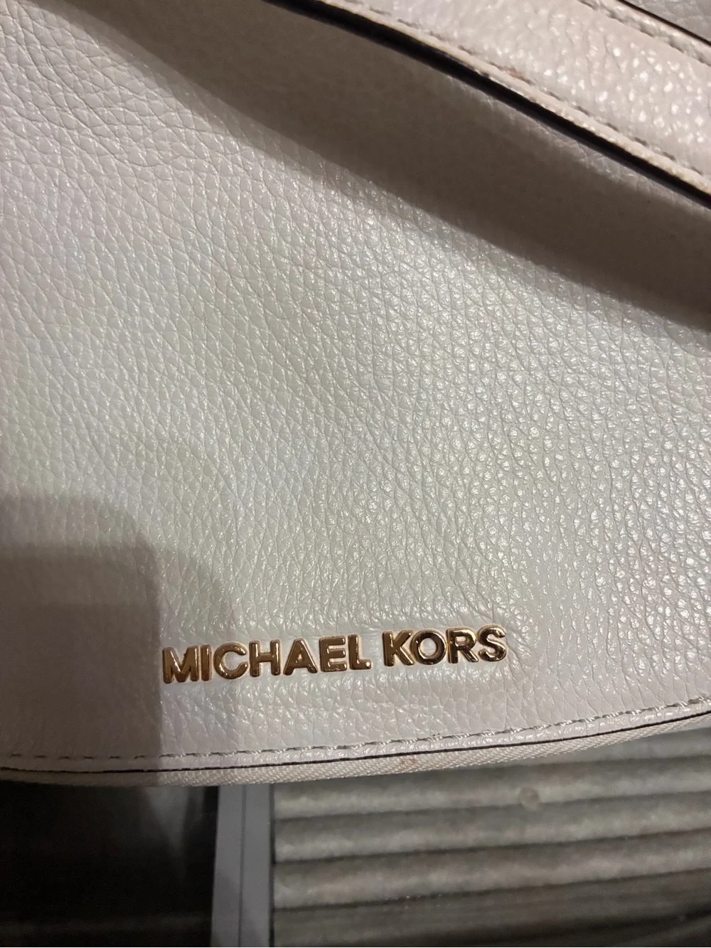 Michael Kors cream pebbled